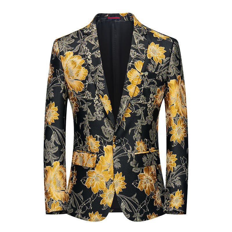 Fashion Color Personalized Stage Performance Banquet Business Casual Small Suit