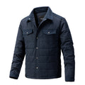 Casual Fall Winter Men Lapel Plaid Coat