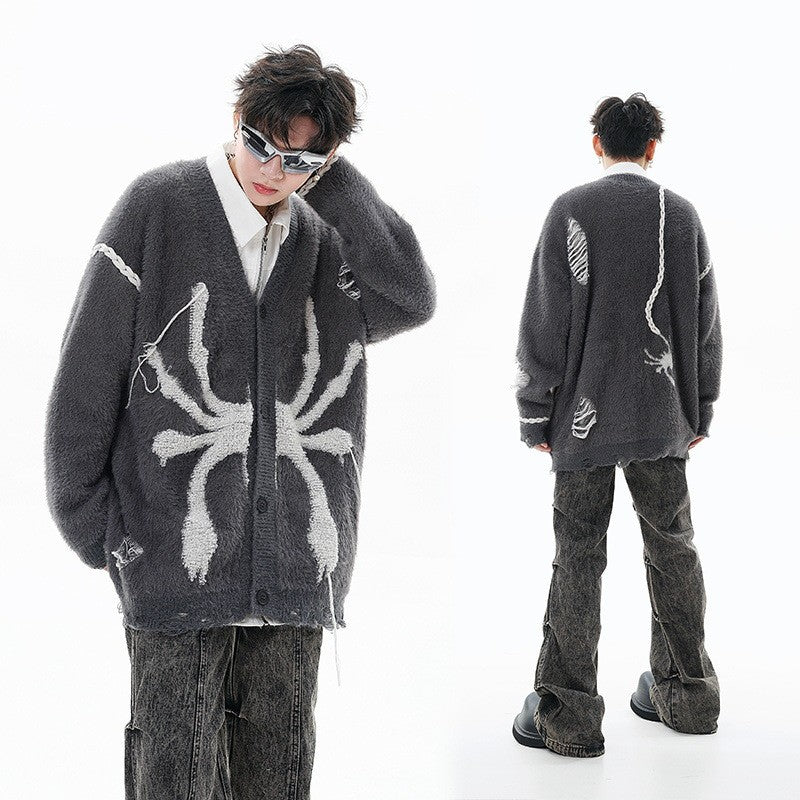 Loose Knitted Cardigan Couple Sweater