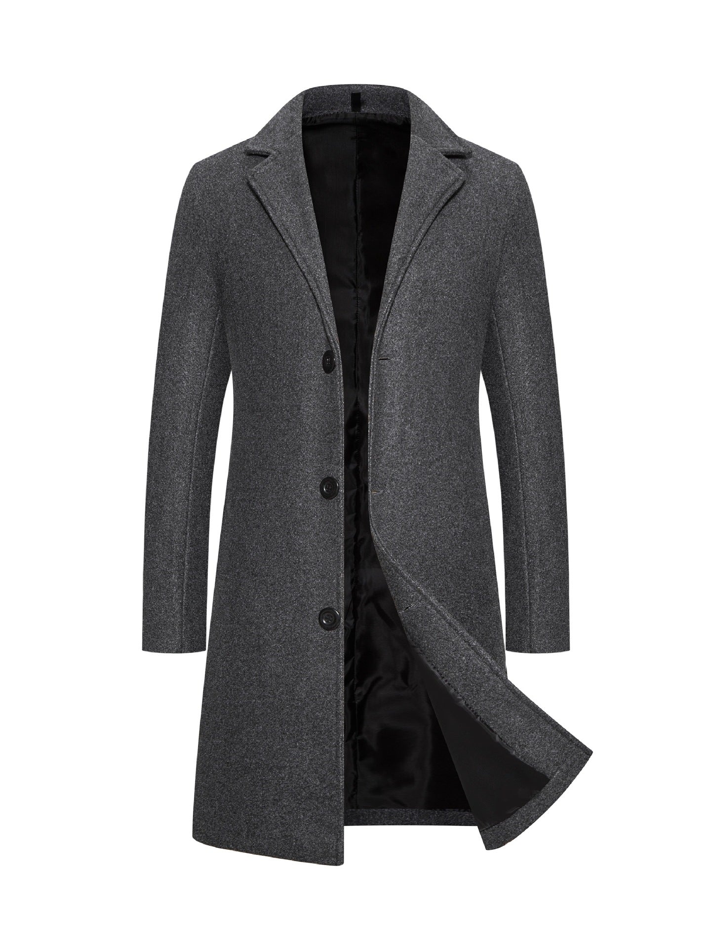 Men's Wool Mid-length Thickened Trench Coat