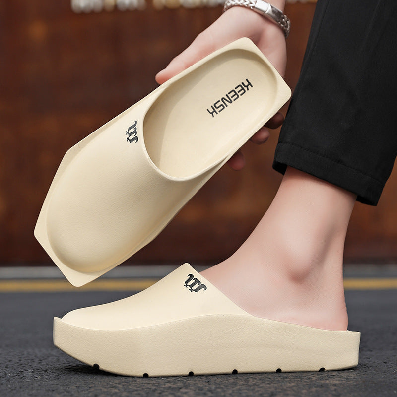 Niche Toe Cap Slipper Men's Casual Platform
