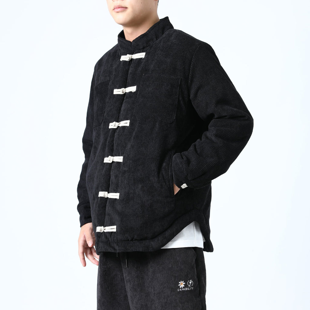Men's Casual Cotton-padded Buckle jacket