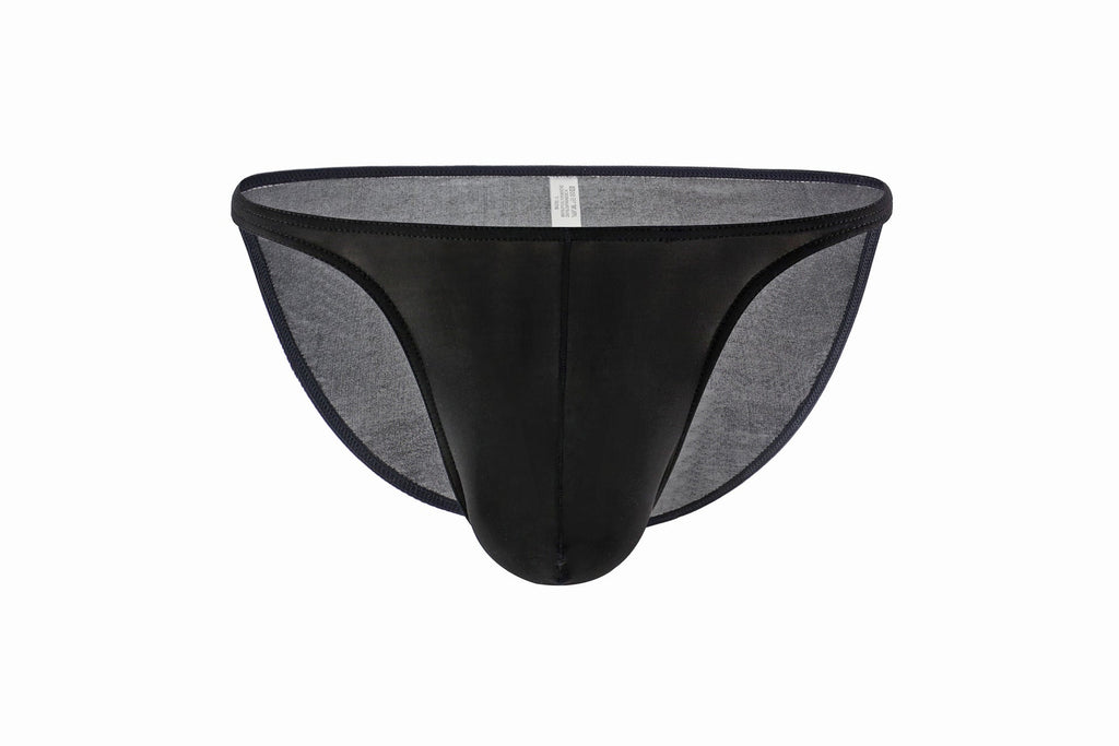 Men's Thin Ice Silk Underwear U Convex Micro Sheer Briefs