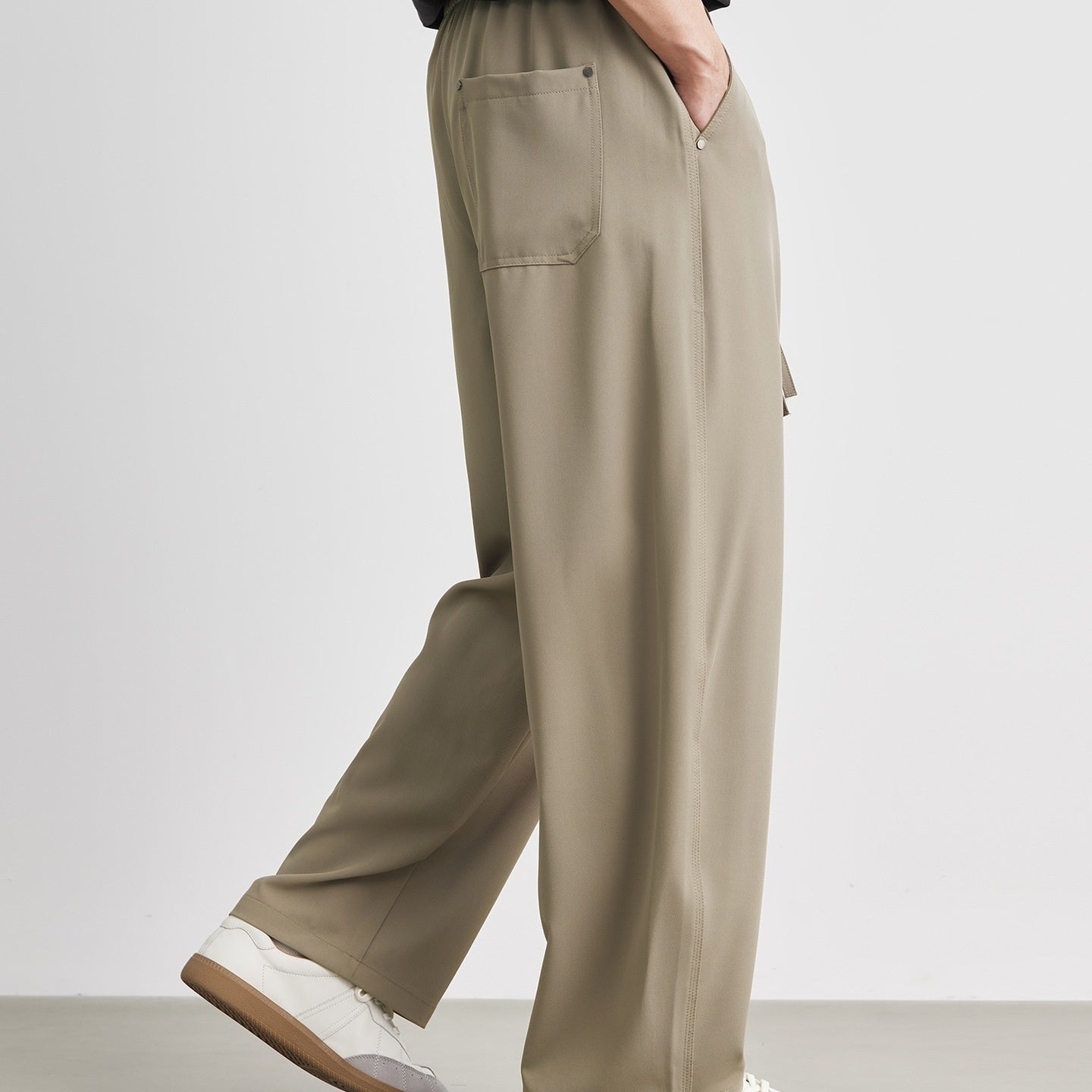 Summer Ice Silk Cool Casual Pants Men's New Draping Effect Loose