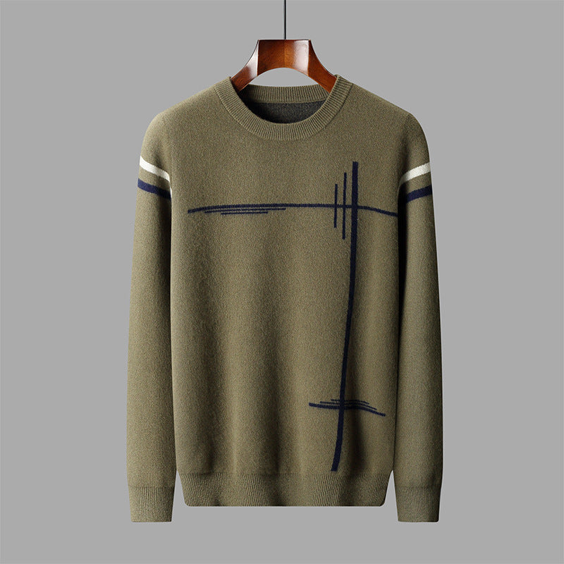 Fashion Men's Warm Leisure Woolen Sweater