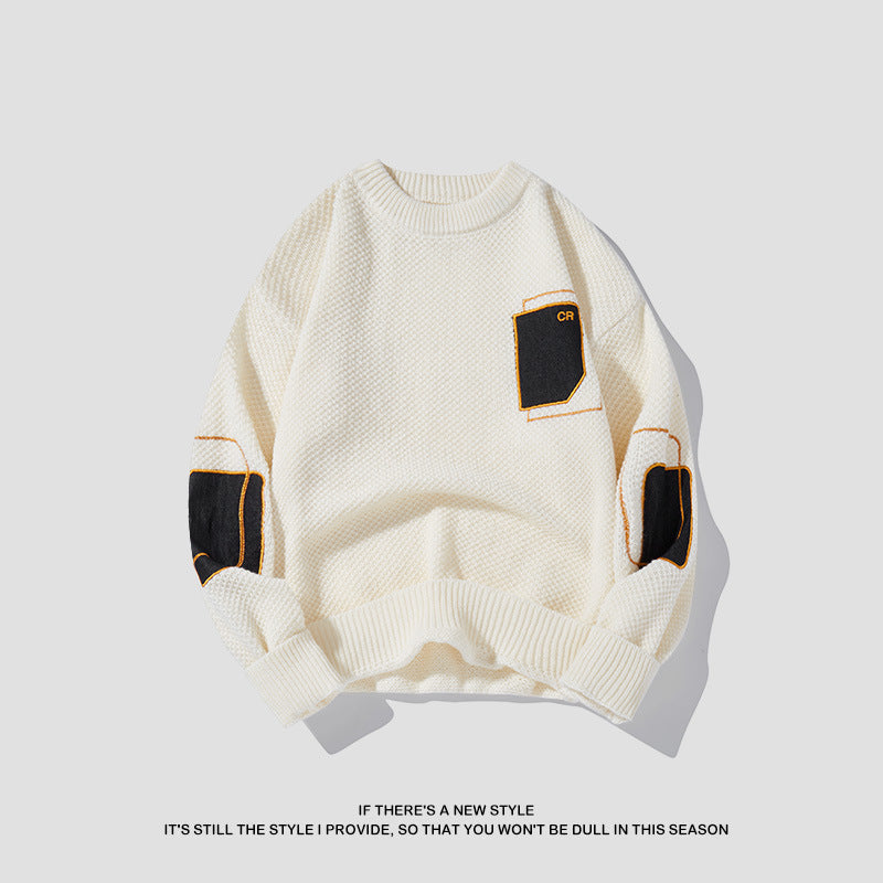 Round Neck Sweater Pattern Japanese Spring And Autumn Leisure