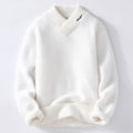 Autumn And Winter Crystal Mink Velvet Trendy Korean Style Half Turtleneck Knitted Sweater For Men