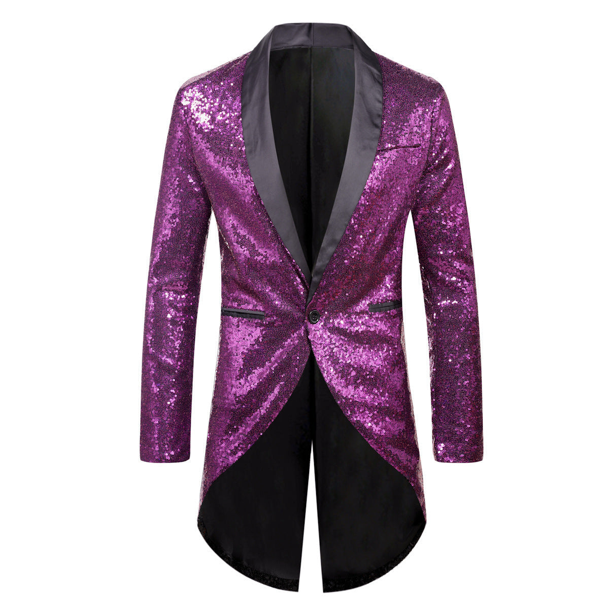 Fashion Sequin Suit AliExpress Foreign Trade Purchasing Men's Single-button Suit Tailcoat