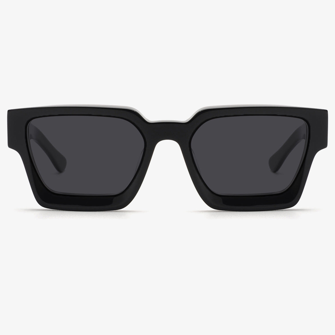 Square Plate Glasses Men's And Women's Simple Trendy Large Rim Sunglasses Good-looking Niche Sunglasses