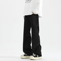 Denim High Street Pu Shuai Retro Straight Loose Trousers