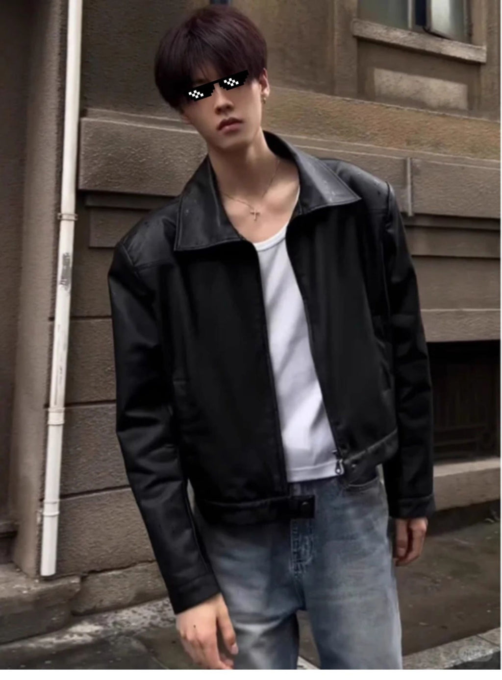 Leather Casual Baseball Uniform Motorcycle Jacket