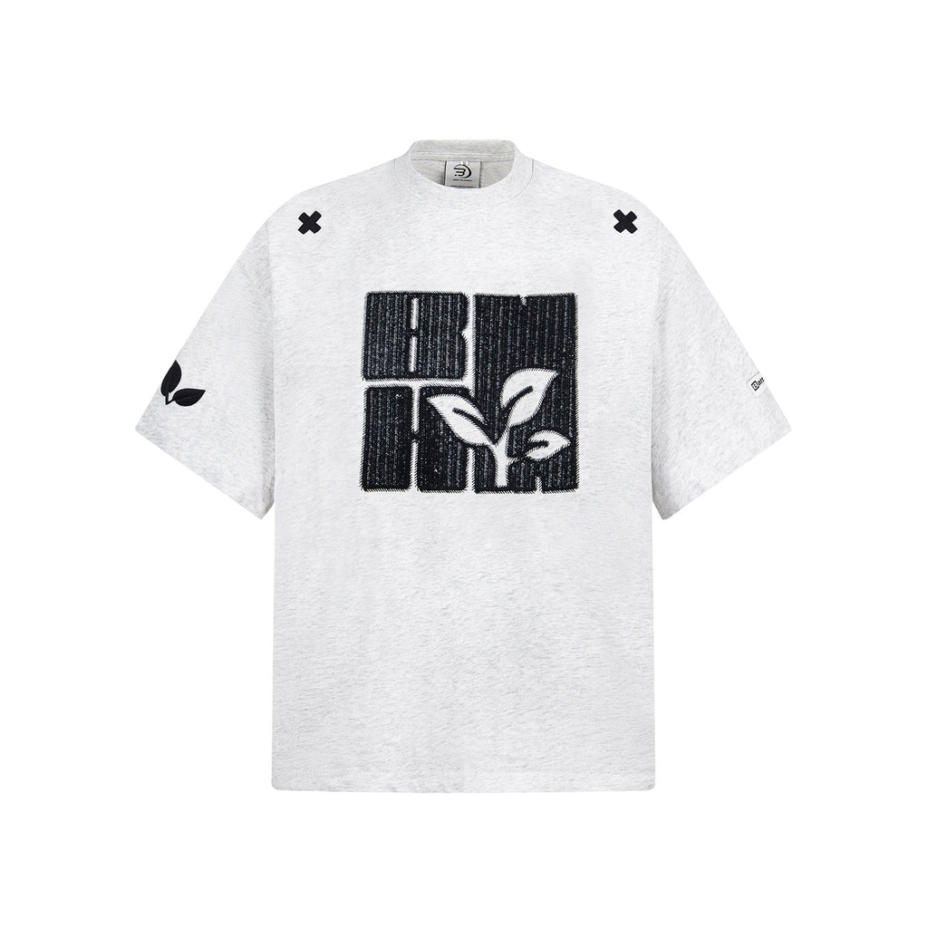 Summer Design Sense Machine Embroidery Short-sleeved T-shirt Men