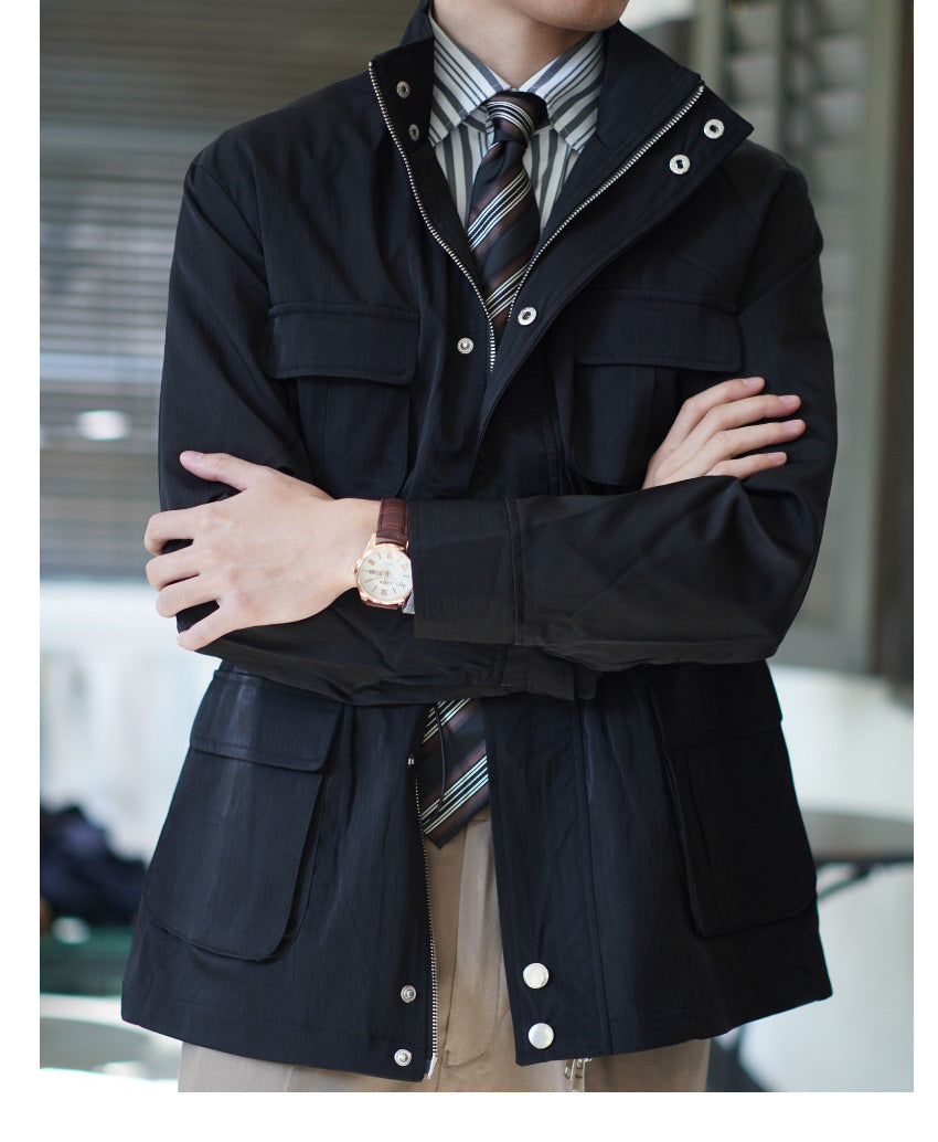 Spring And Autumn Loose Casual Men's Windbreaker Coat