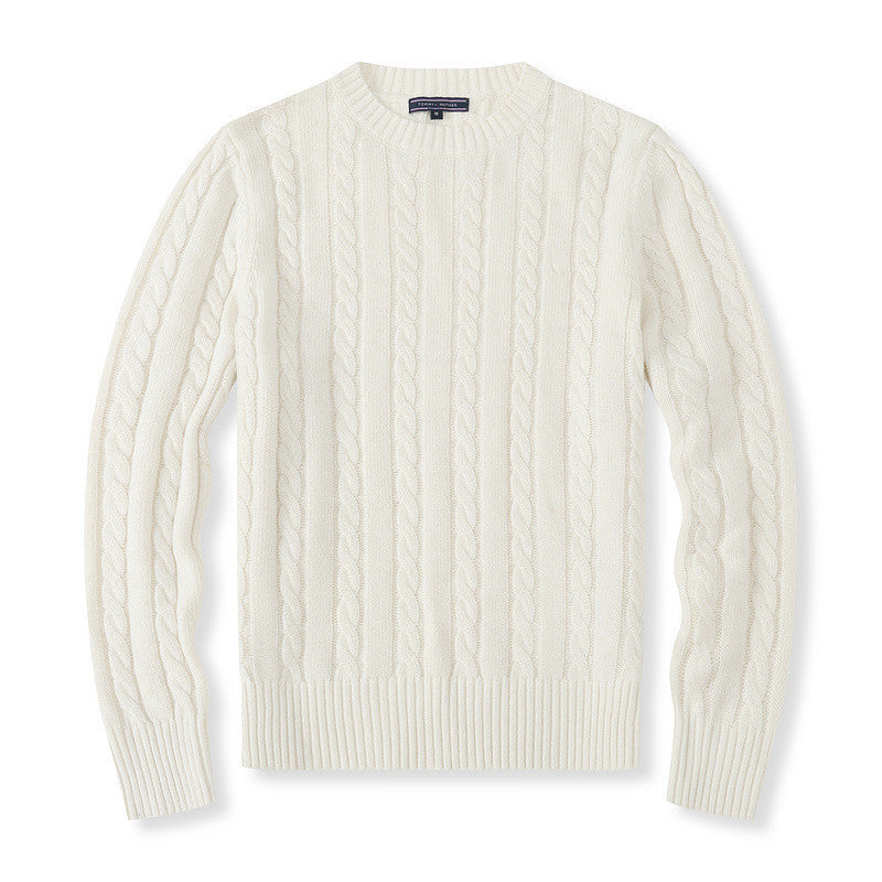 Men's Sports Round Neck Pullover Fashionable Knitted Casual Sweater