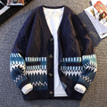 Knitwear All-match Loose Contrast Color Warm sweater