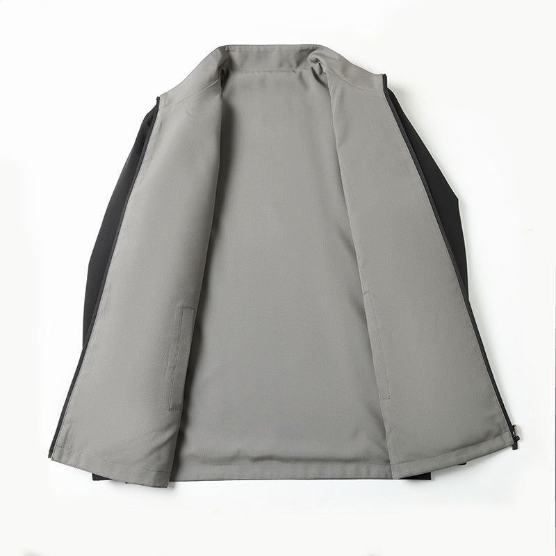 Men's Double-sided Stand Collar Casual Loose Windproof Jacket