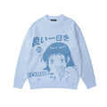 Men And Women Japanese Street Comic Girl Loose Long Sleeve Sweater