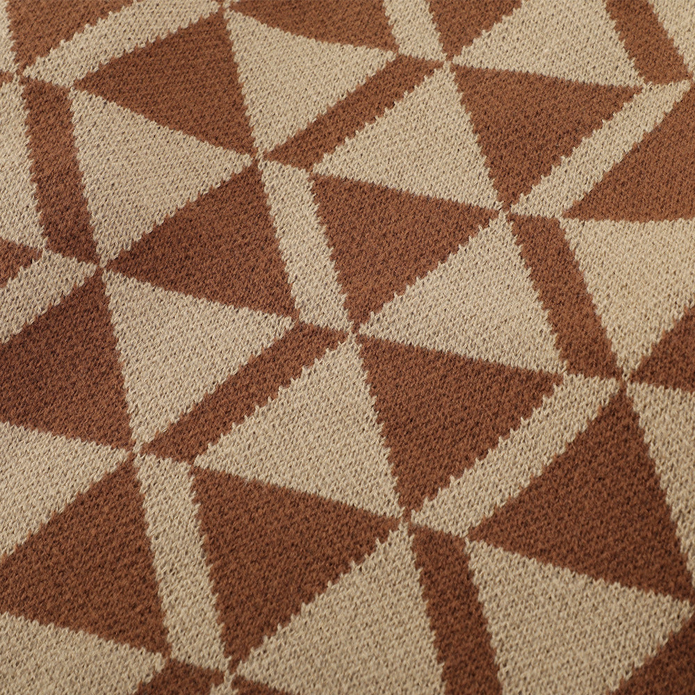 Triangle Pattern Men's Sweater Niche Design