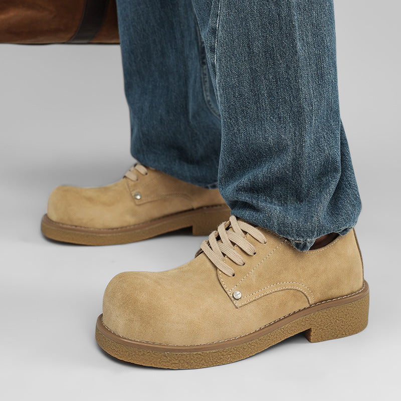 Casual Platform Height-increasing Martain Boots Big Head Derby Shoes British Style