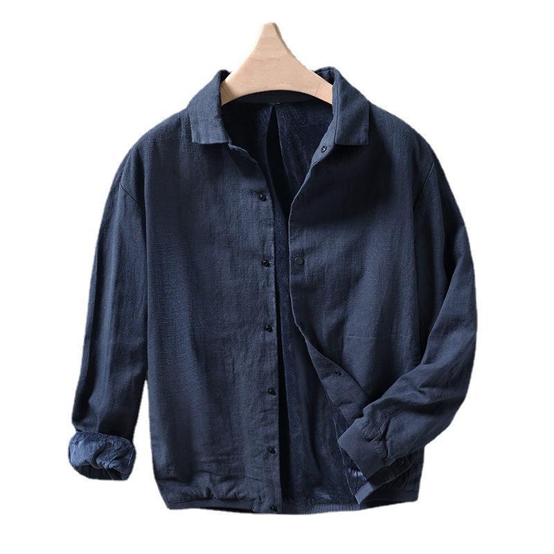 Retro Casual Ramie Fleece Jacket Loose Youth All-matching