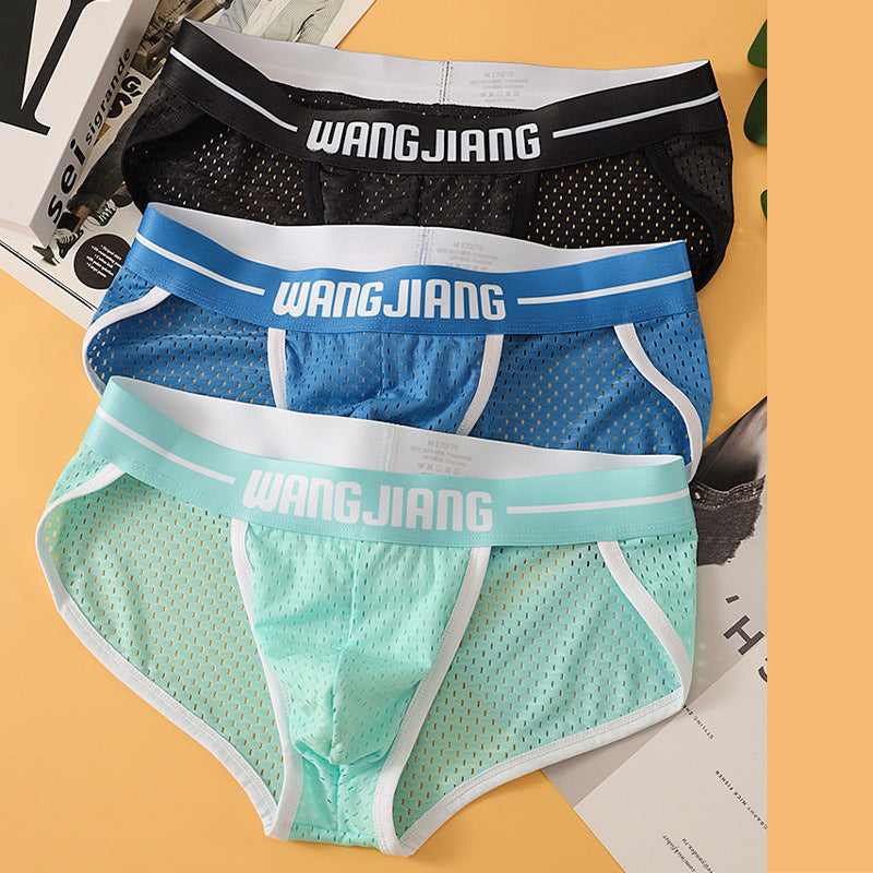 Mesh Breathable Ice Silk Men's Triangle Underwear