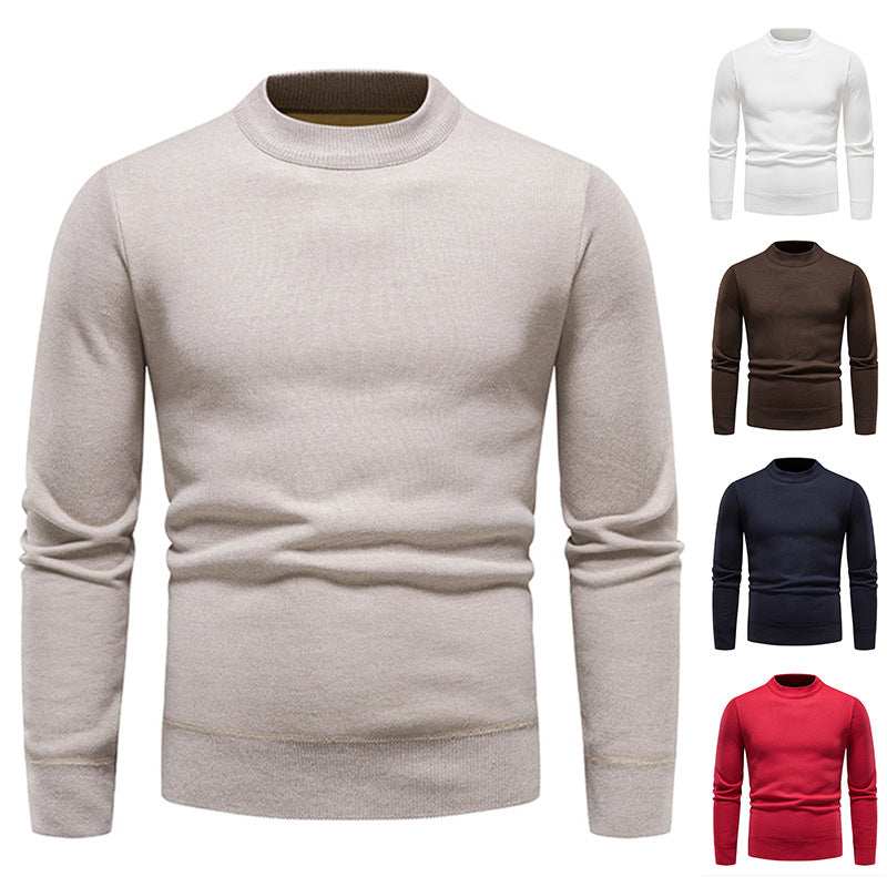 Fleece-lined Thick Men's Bottoming Sweater