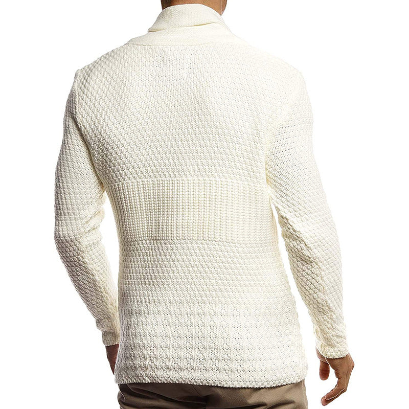 Fashion Solid Color Long-sleeved Knitted Jacket New Sweater