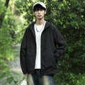 Men's Thin Ice Silk Hooded Solid Color Sun Protection Clothing