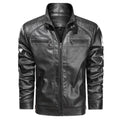 Men's Faux Leather Cafe Racer Jacket