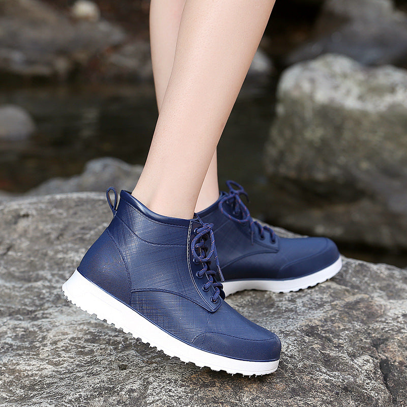 Casual Thick-soled Short Tube Non-slip Rain Boots Parent-child Street Soft Sole