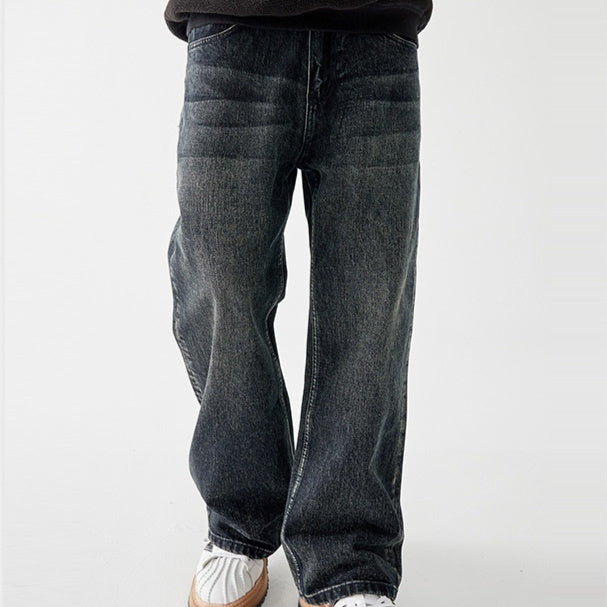 Skinny Long Pants Men's American Mid-waist