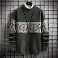 Semi High Collar Chenille Men's Warm Sweater
