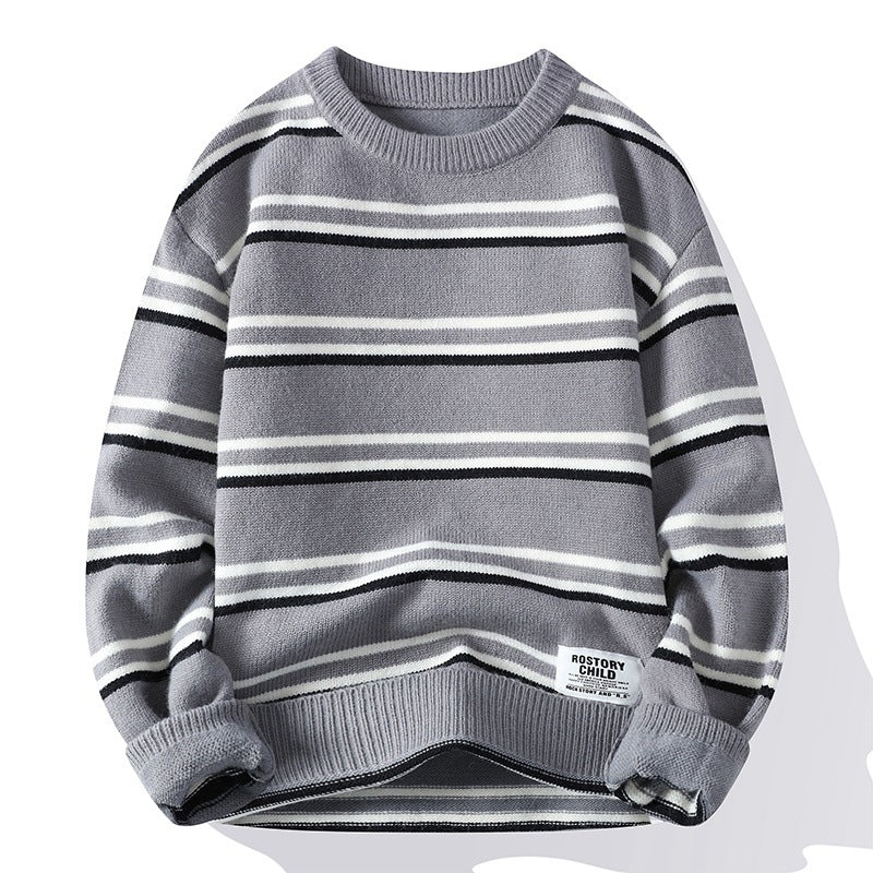 Men's Thickened American Fashion Brand Idle Style Knitwear Coat