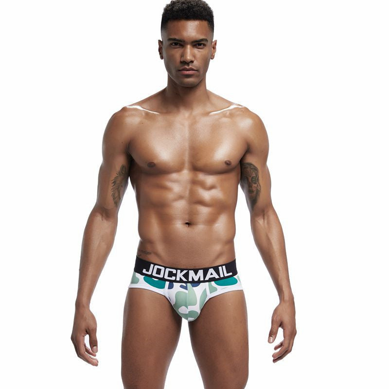 Men's Fashionable Camouflage Printed Cotton Briefs