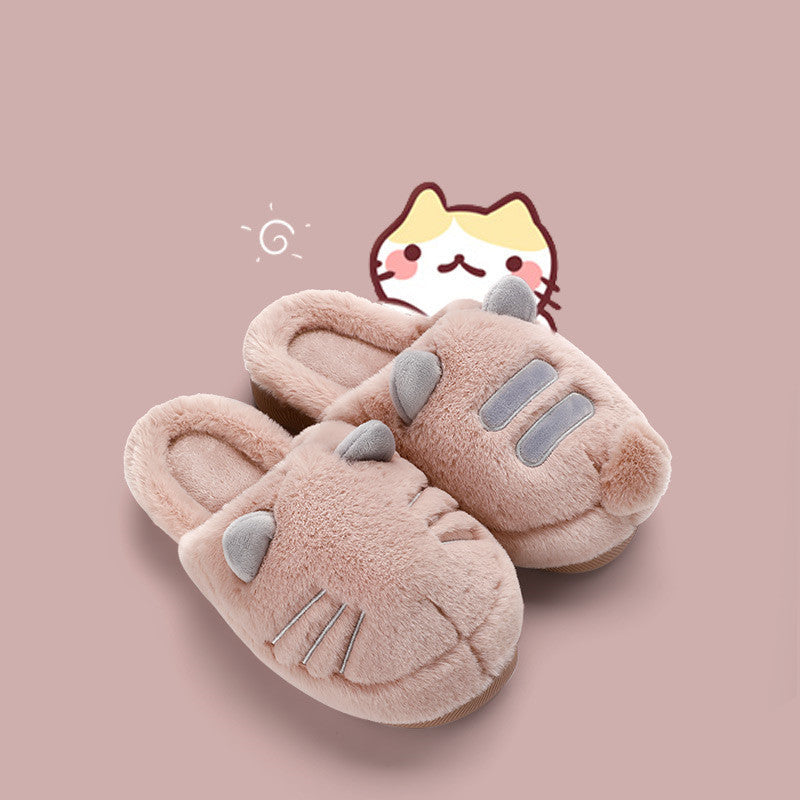 Cotton Slippers, Plush Household, Thick-soled Comfort And Warmth, Wool Slippers