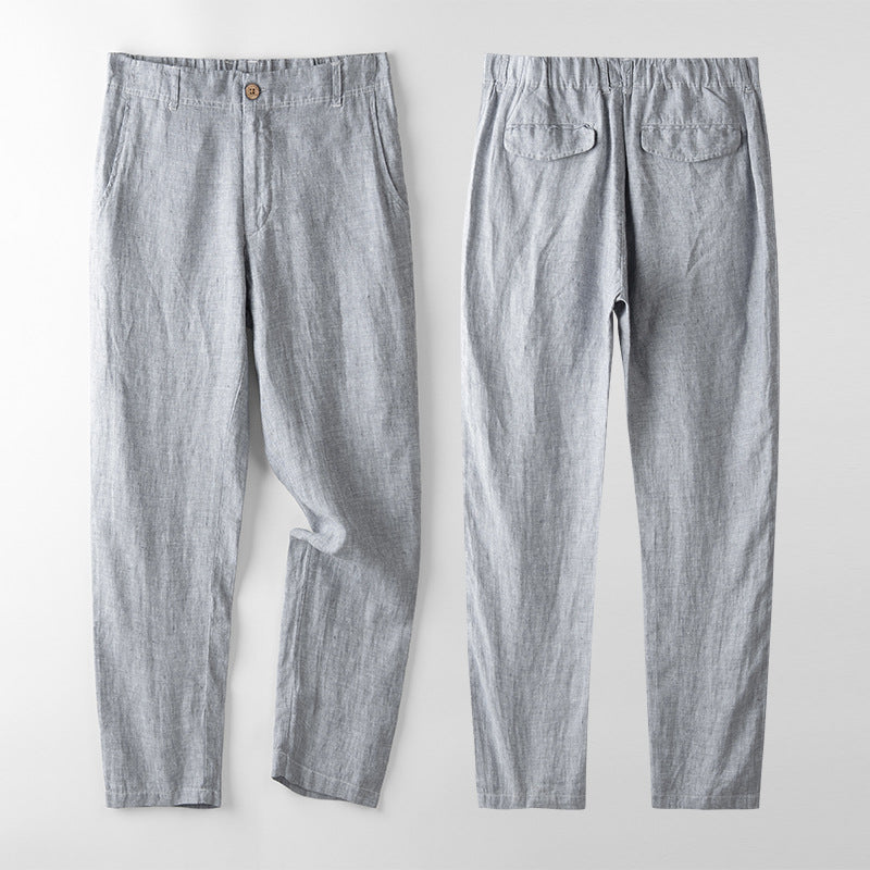 Spring And Summer Linen Men's Pants Thin Casual