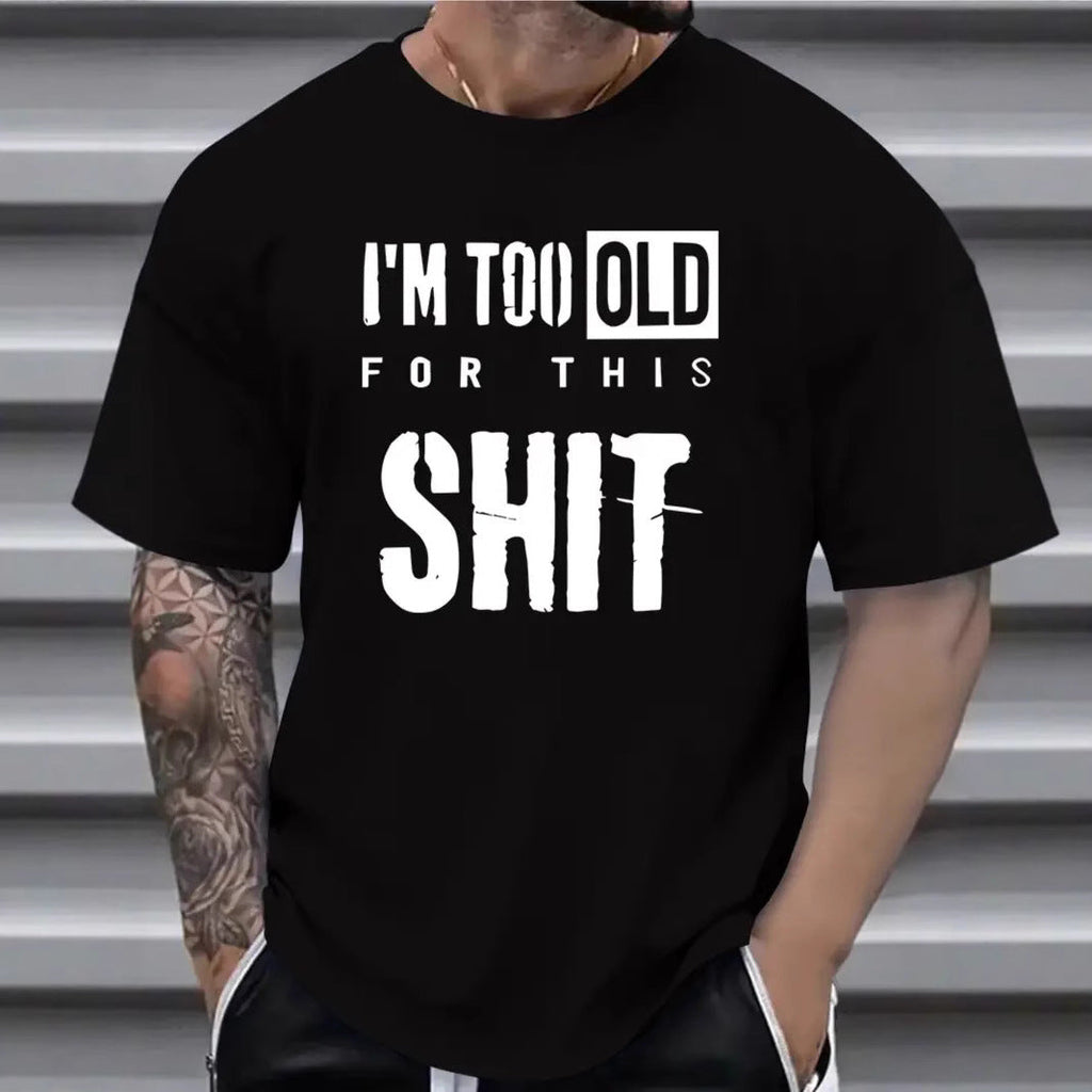 Men's All-match Short-sleeved T-shirt With Design Letters