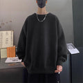 Men's Loose-fit Laid-back Japanese-style Retro Solid-color Sweater