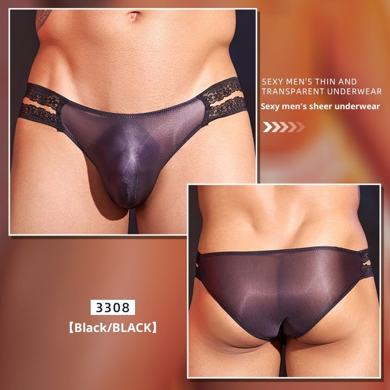 Sexy Lace Silky Thin Transparent Sexy Lingerie For Men