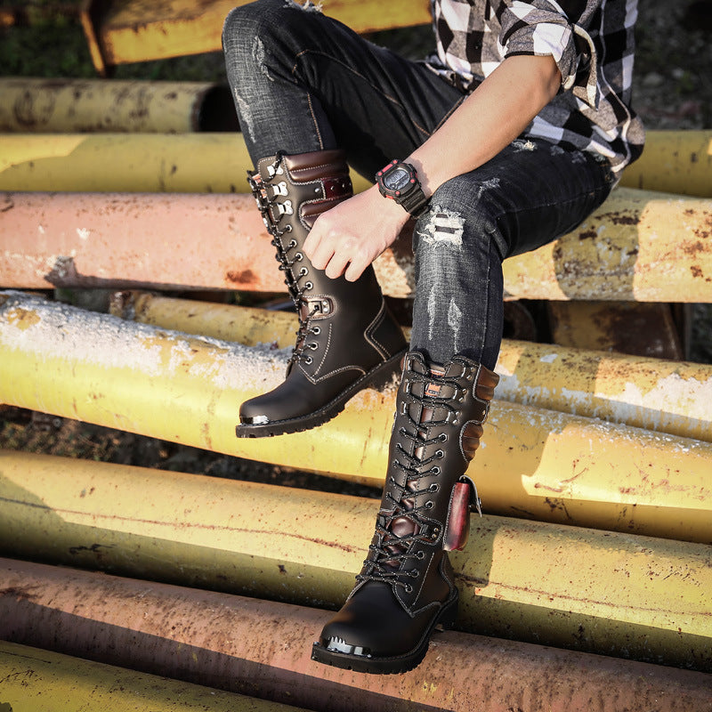 Men's High Boots Outdoor Plus Size Big Scalp Tooling