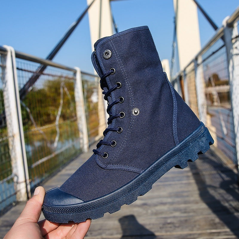Platform High-top Canvas Flanging Martin Fashionable Shoes