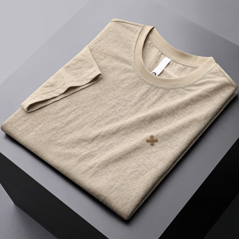Breathable Round Neck Short-sleeved T-shirt Men's Summer Top T-shirt
