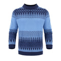 Men's Crewneck Pullover Sweater Unisex Fair Isle Long Sleeve Knitted Sweater