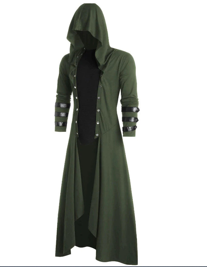Windbreaker Men's Retro Long Coat Men's Steampunk Gothic Style