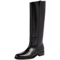 Women's Large Size Simple Low Heel High Boots