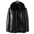 Fashion Personality Male Fleece-lined Leather Jacket
