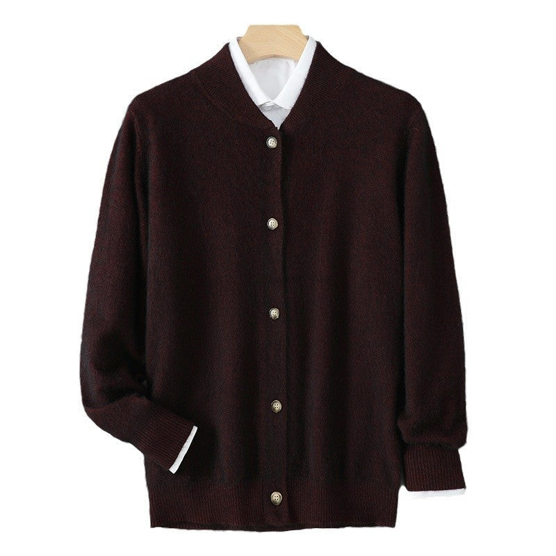 Casual Plus Size Outer Wear Men's Dehaired Angora Sweater