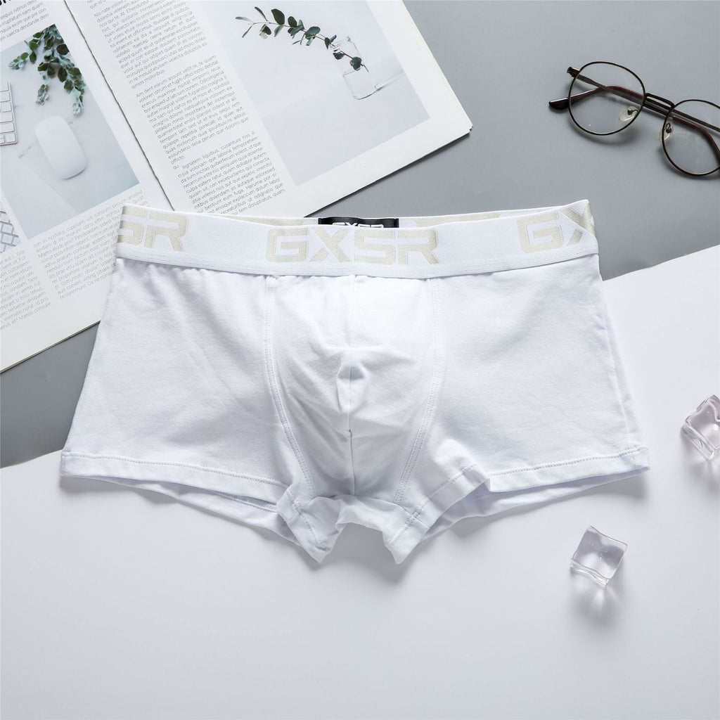 New Men's Purified Cotton Underwear Low Waist Sexy Breathable Comfortable Solid Color