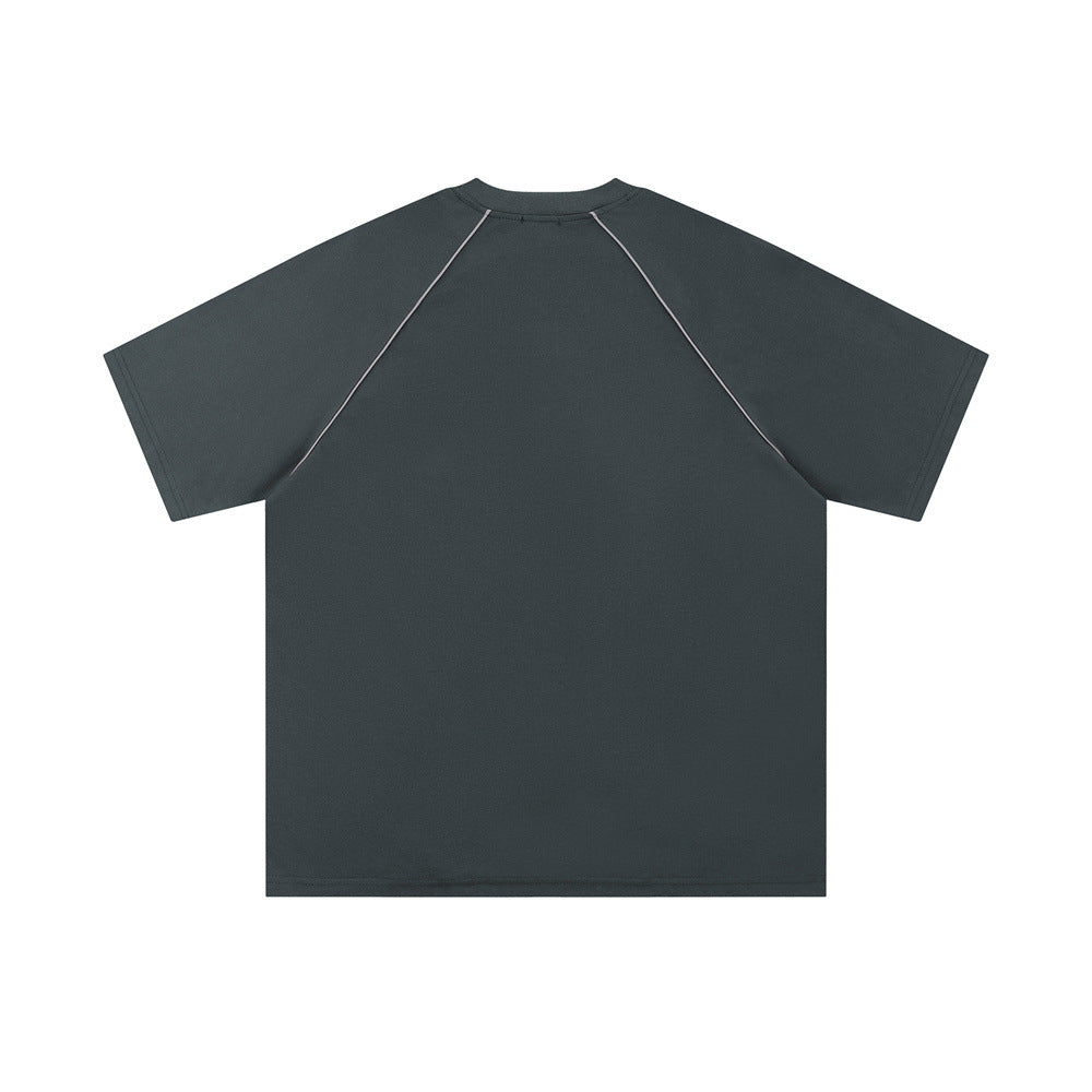 Men's Summer Simplicity Metal Label Loose T-shirt
