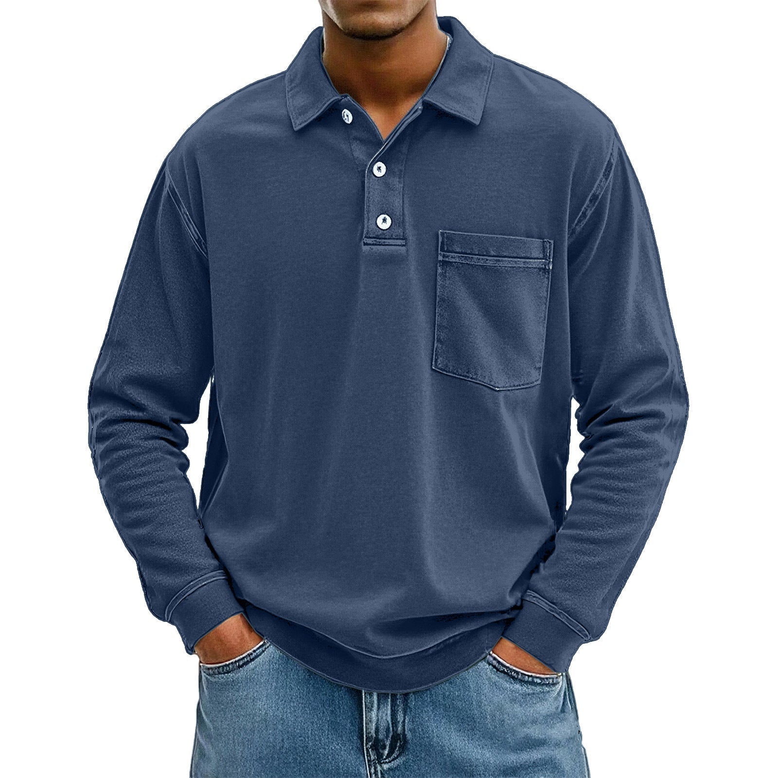 3D Digital Print Men's Button Polo Shirt